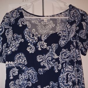 Blue paisley dress